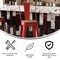 Flash Furniture 30" Red Metal Counter Stool-Teak Poly Seat CH-31320-30GB-RED-PL2T-GG - alternate 4